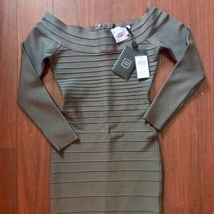 NWT Hervé Léger Candice bandage dress in Shadow